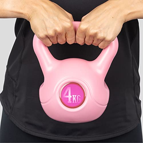 Phoenix Fitness 4kg Pink Kettlebell Pesa Rusa Rosa de 4 kg, Unisex