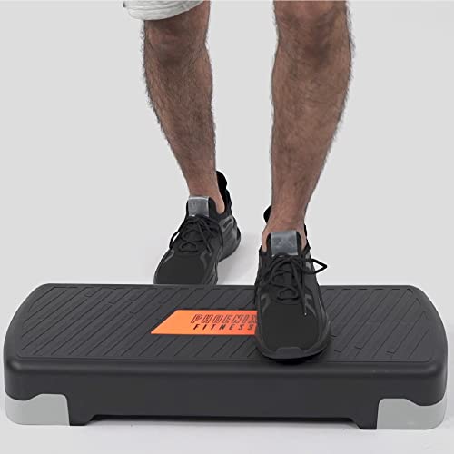 Phoenix Fitness RY1010 Aerobic Fitness Stepper - 2 Niveles De Altura Ajustable Para Rutinas De Entrenamiento En Casa O En El Gimnasio Negro