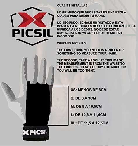 PICSIL Falcon Calleras para Cross Training, Grips de 2&3 Agujeros, Almohadilla Extra para Mayor Protección y Confort, para Gimnasio, Box, Halterofilia, Previenen Ampollas y Desgarros, Unisex, 3H, XL