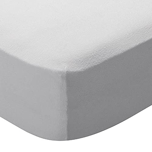 Pikolin Home - Protector de colchón de rizo Aloe Vera transpirable, con faldón elástico válido para colchones de hasta 32 cm de altura, Cama de 150 - 150 x 190/200 cm