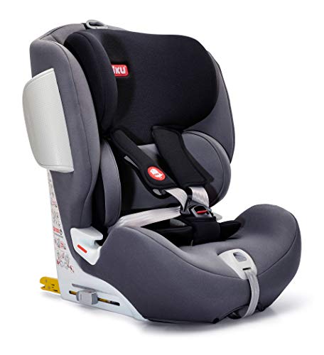 Piku Silla Auto Grupo 123 ISOFIX, Kanda Plus, Reclinabile, 9-36 kg, Gris