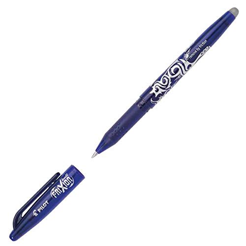 Pilot Azul Frixion Punta Redonda Borrable Bolígrafos Bolígrafo 0.7mm Punta Punta 0.35mm, Line BL-FR7, color azul, (Paquete de 6)