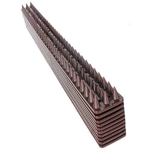 Pinchos de seguridad Spares2go anti trepada para pared o valla, 10 tiras (5 metros)