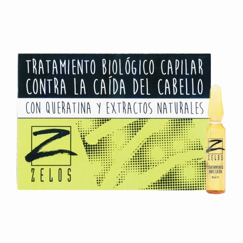 Placenta Vegetal Para La Pérdida Del Cabello - 12 ampollas x 10ml - Con Queratina y Extractos Naturales - Tratamiento Anticaída del pelo con proteínas - Crecimiento con volumen y brillo - Caída Hombre y Mujer - Zelos