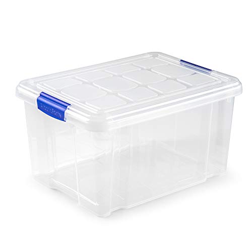 PLASTIC FORTE, Caja de almacenamiento, TRANSPARENTE, 16 Litros, sin ruedas