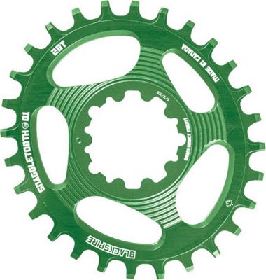 Plato Blackspire Snaggletooth NarWide Oval SRAM - Verde - 32t, Verde