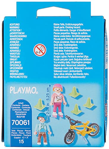 PLAYMOBIL- Special Plus Especial Niños Bici y Patines, Color carbón (70061)