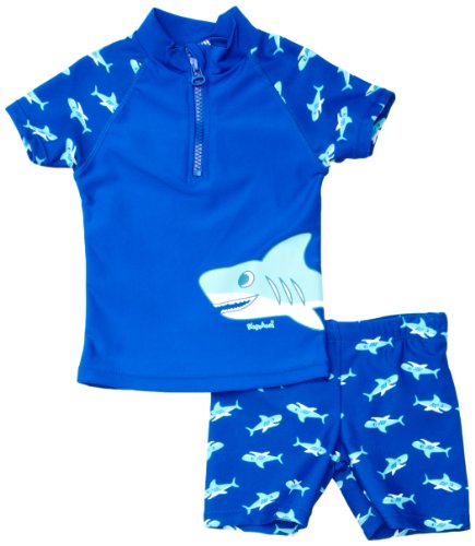 Playshoes Shark UV Protection Bath Set Traje De Baño, Azul (Original), 86-92 para Niños