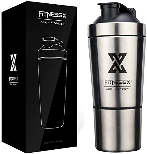 PLC020 Sport Fitness Coctelera Proteínas Capacidad 700 ml (700ml+200ml)