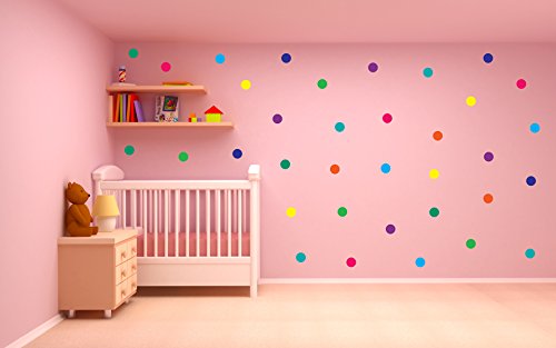 Polca Punto Arco iris multicolor Vinilo Pegatina de pared   Decor Decal Mural Niños Niños