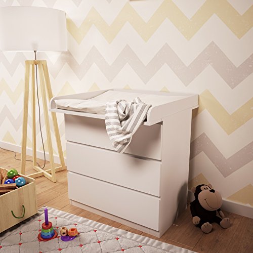 Polini Kids cambiador accesorio blanco para IKEA Malm Hemnes y Nordli, 1757.9