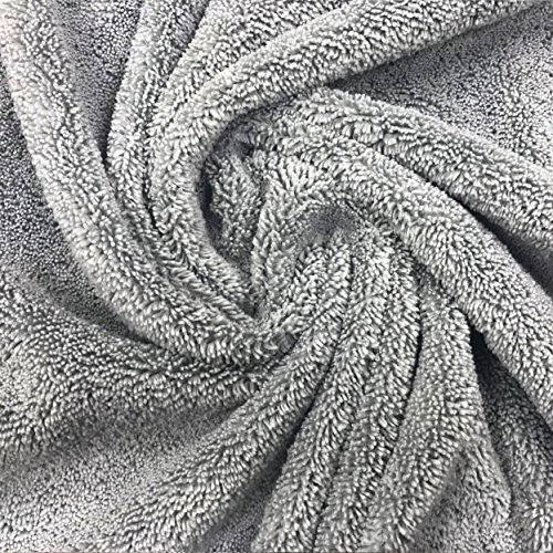 Polyte - Toalla de baño de Microfibra superabsorbente antipelusa - Secado rápido - Gris - 145 x 76 cm - Pack de 4