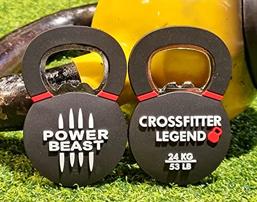 Power Beast Kettlebell Crossfit Abridor Kettlebell, Regalo Crossfit, Calleras, Muñequeras Crossfit, Tape Crossfit, Kettlebell, Abridor Cerveza Original.