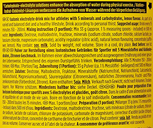 PowerBar Isoactive Lemon 600g - Bebida Deportiva Isotónica - 5 Electrolitos + C2MAX