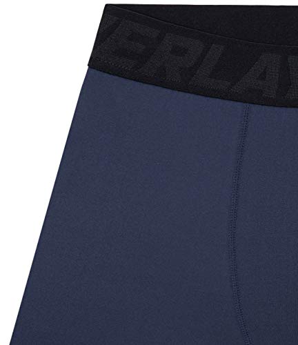 PowerLayer Hombre y Niño Mallas de Compresion Termicas para Running - Pantalon Deporte - Navy Eclipse (Azul), XL Niños (12-14 Años)