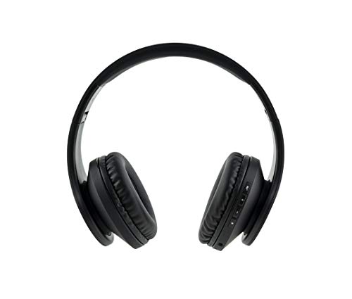 PowerLocus P2 - Auriculares Bluetooth inalambricos de Diadema Cascos Plegables, Casco Bluetooth con Sonido Estéreo Micro SD/TF, FM con micrófono y Audio Cable para Movil, PC, Tablet - Negro