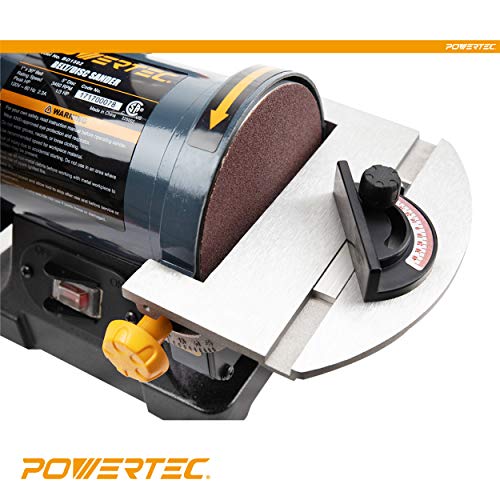 Powertec 45506 Disco de lija de óxido de aluminio de grano de 5 pulgadas, paquete de 20