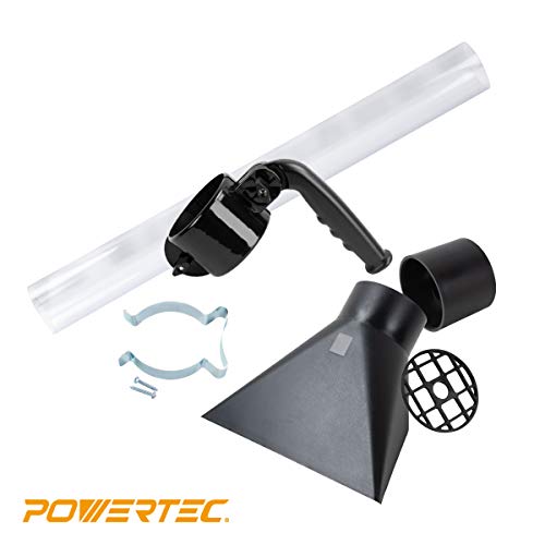 POWERTEC 70282 Kit de accesorios para barrido de piso de manguera de recogida de polvo de 4 pulgadas