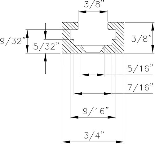 POWERTEC 71067 Perfil de doble corte universal T-Track con agujeros de montaje pretaladrados, 71372