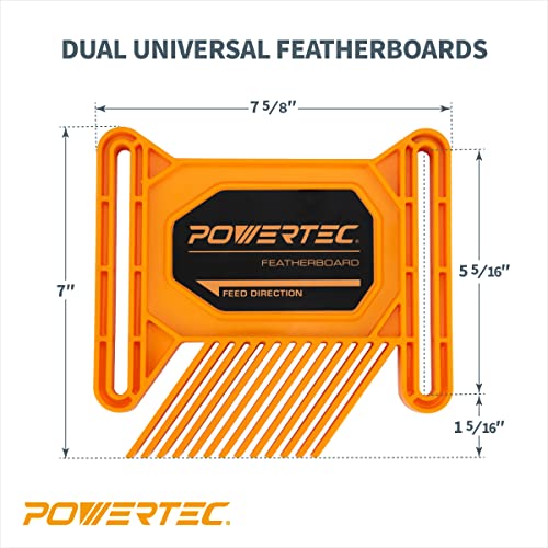 POWERTEC 71551 Kit de seguridad - Tabla de plumas, bloque de empuje y barra de empuje, 3PK