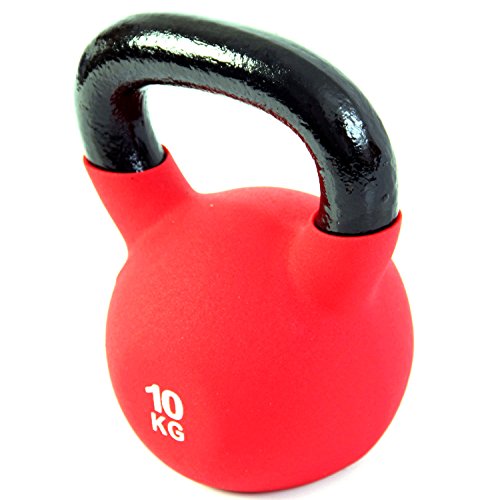 POWRX - Kettlebell Hierro Fundido 4-30 kg - Pesa Rusa con Revestimiento de Neopreno (10 kg)