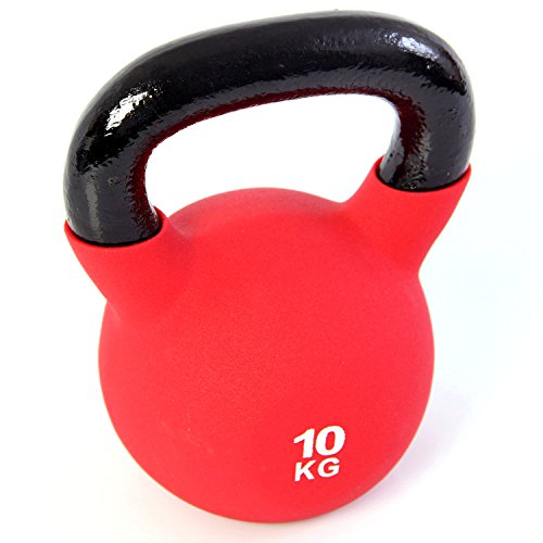 POWRX - Kettlebell Hierro Fundido 4-30 kg - Pesa Rusa con Revestimiento de Neopreno (10 kg)