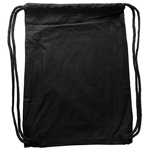 PREMYO Bolsa de Cuerdas Saco de Gimnasio Deporte Mochila Mujer Hombre con Impresión Corazón de Plumas Práctico Cómodo Cordón Robusto Algodón Negro