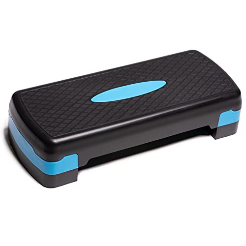 PRISP Step para Fitness 68 cm; Ajustable en 2 Alturas (10/15cm); Stepper Aerobic para su Gimnasio en casa; 68 x 28 cm