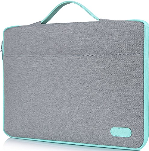 ProCase Funda Portátil 13"-13.5" para MacBook Pro 15" 2018 2017 2016/Surface Book/Surface Laptop/MacBook Air 13.3" 2017 2016 2015, Bolsa Maletín con Asa para Laptop 13.3 13.5 Pulgadas -Gris Claro