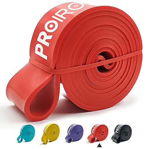 PROIRON Banda Elástica de Resistencia- Goma Dominadas de Caucho Natural para Estiramiento, Levantamiento de Potencia, Fisioterapia, Yoga, Pilates (Rojo 31-54kg)