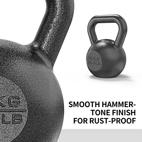 PROIRON Pesa Rusa de Hierro Fundido, Kettlebell 16kg para fisicoculturismo y Entrenamiento con Pesas