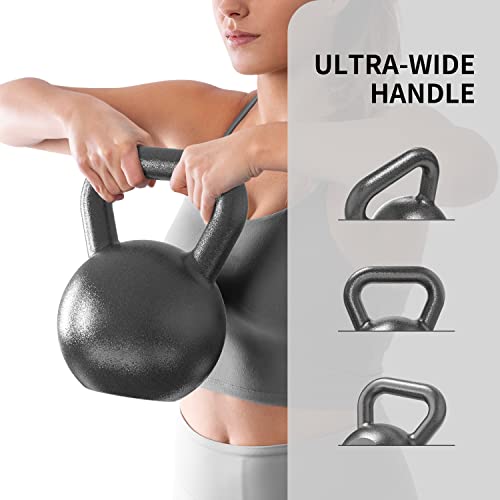 PROIRON Pesa Rusa de Hierro Fundido, Kettlebell 16kg para fisicoculturismo y Entrenamiento con Pesas