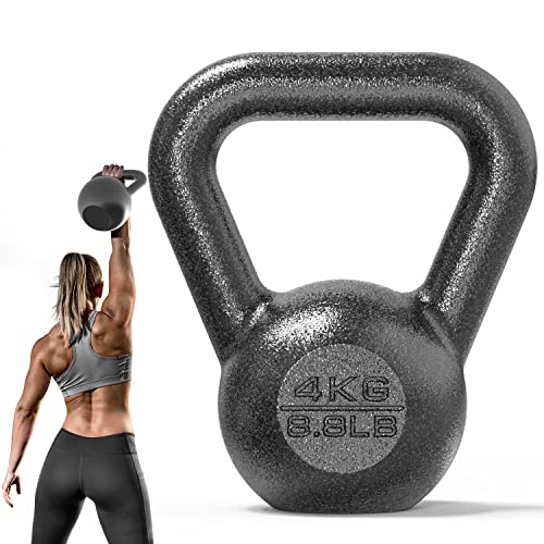 PROIRON Pesa Rusa de Hierro Fundido, Kettlebell 4kg para fisicoculturismo y Entrenamiento con Pesas