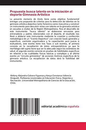 Propuesta busca talento en la iniciación al deporte Gimnasia Artística: Protocolo y Metodología