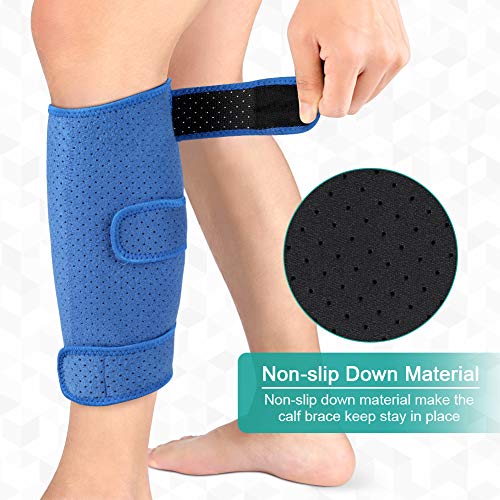 Protección ajustable de neopreno para gemelo, Férula ajustable para la pantorrilla, para aliviar el dolor muscular, lesiones, hinchazón, se adapta a hombres y mujeres