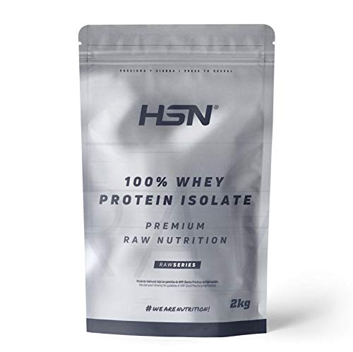 Proteína Aislada de Suero HSN | Sin Sabor 2 Kg = 67 Tomas por Envase | 100% Whey Protein Isolate | Suplemento para Ganar Masa Muscular | Rica en BCAAs y Glutamina | No-GMO, Vegetariano, Sin Gluten