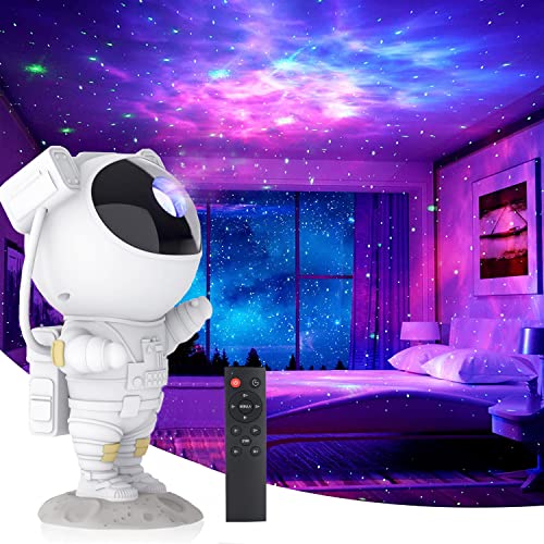 Proyector LED de cielo estrellado, proyector astronauta con mando a distancia, para decorar habitaciones, ambientador de luz nocturna, regalo para niños y adultos, fiesta en casa