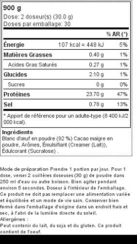 Prozis 100% Egg White Albumin, Sabor Chocolate - 900 gr