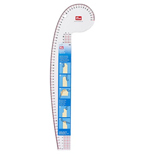 Prym 611501-1 Regla Curva, Plastic, On Size