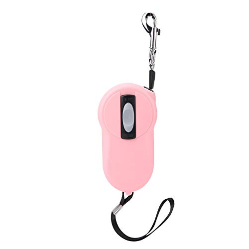 Pssopp Correa retráctil para Perros - Resistente para Mascotas Correa para enredos Freed Dog Walking Leash Cinta Reflectante de Nailon Fuerte con Mango Antideslizante Perros pequeños(Rosa)