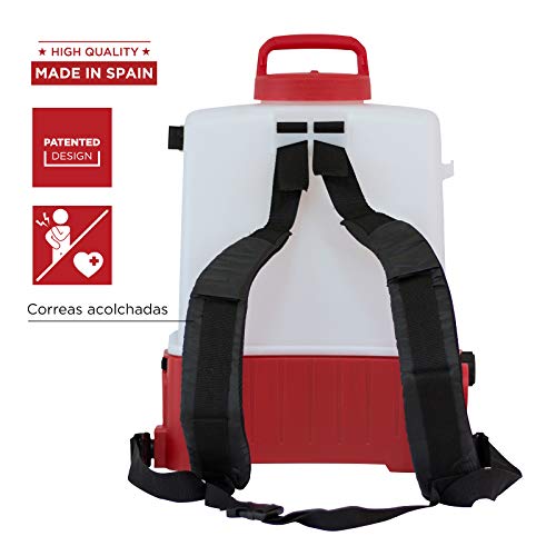 PULMIC Pulverizador eléctrico recargable de mochila Pegasus 15. 15L. 3 velocidades.Batería de litio extraíble. Hasta 7h de autonomía. Boquillas intercambiables. Tapón de vaciado