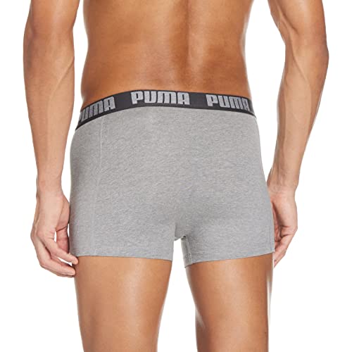 Puma Basic Boxer 2p, Hombre, Gris (Dark Grey Mélange/Black 691), M