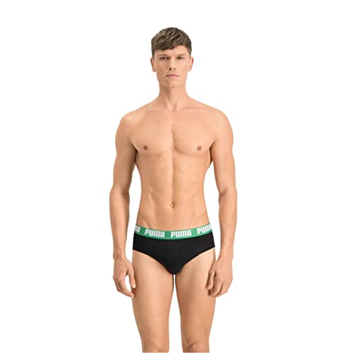 PUMA Basic Men's Briefs (2 Pack) Ropa Interior, Verde, M (Pack de 2) para Hombre