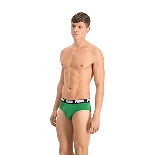 PUMA Basic Men's Briefs (2 Pack) Ropa Interior, Verde, M (Pack de 2) para Hombre