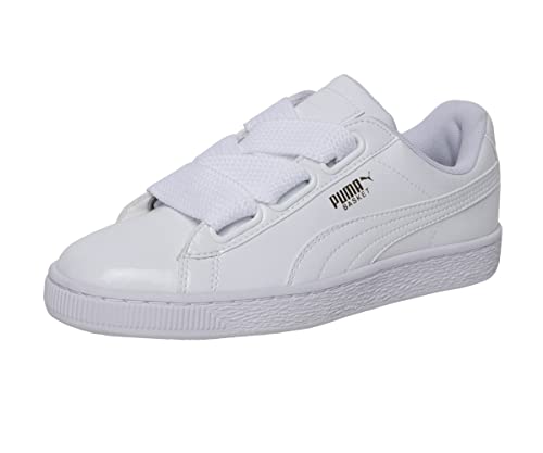 PUMA Basket Heart Patent Wn's, Zapatillas de Deporte, para Mujer, Blanco (Puma White-Puma White), 39 EU