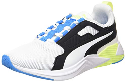 PUMA Disperse XT Men's, Zapatillas de Gimnasio Hombre, Blanco White/Nrgy Blue/Fizzy Yellow, 44 EU