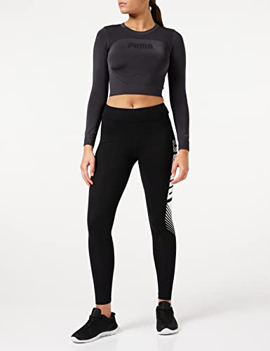 PUMA ESS Graphic Leggings Mallas Deporte, Mujer, Black, L