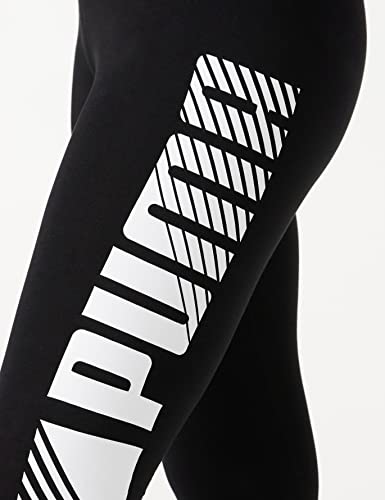 PUMA ESS Graphic Leggings Mallas Deporte, Mujer, Black, L