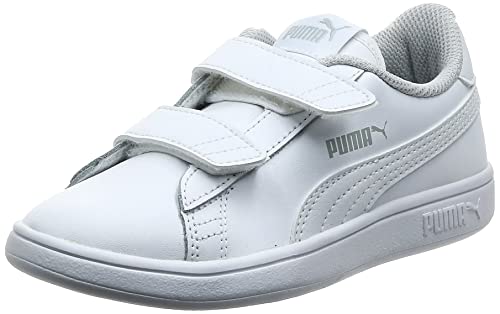 PUMA Smash v2 L V Inf, Zapatillas Unisex niños, White White, 23 EU