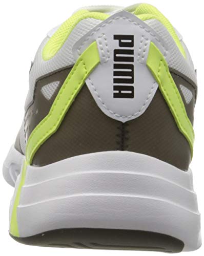 PUMA Space Runner, Zapatillas para Correr de Carretera Unisex Adulto, Blanco White Black/Fizzy Yellow, 41 EU